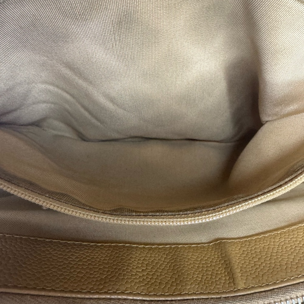CHANEL Quilted Caviar Leather Beige Shopping Tote - Picture 11 of 16